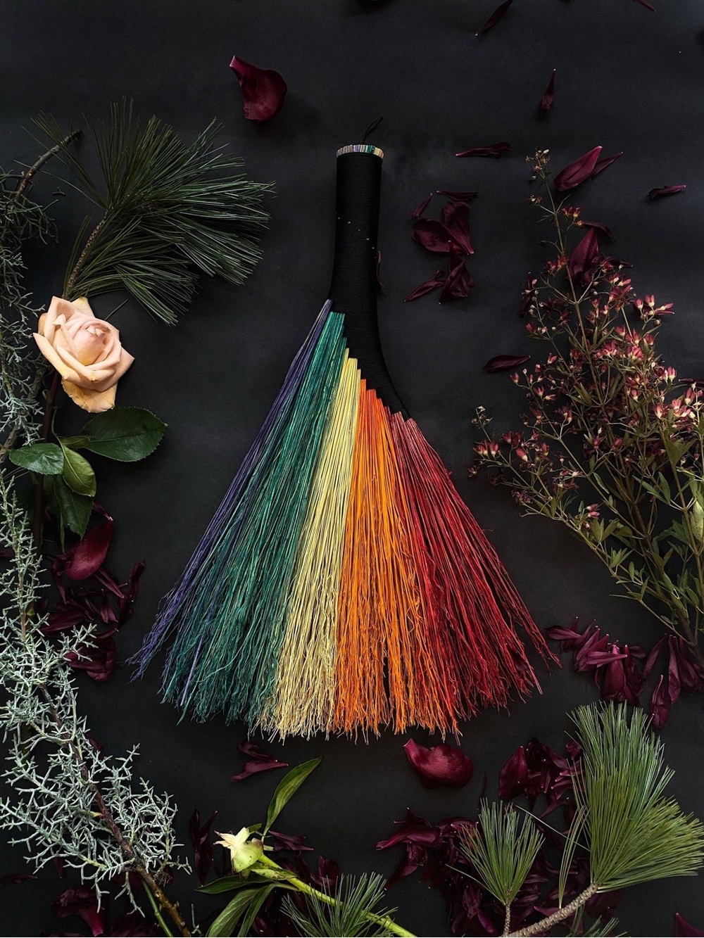 Rainbow Turkey Tail Altar Broom